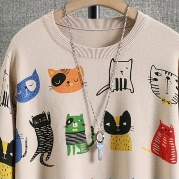 Sweater cats  size large small and medium NEW SMALL MEDIUM LARGE​​ - Picture 3 of 4